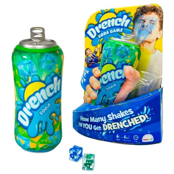 Drench Soda Game - Interactive Game of Chance. Roll Dice, Shake Can & Pull The Tab! The Last Person To Stay Dry Wins!