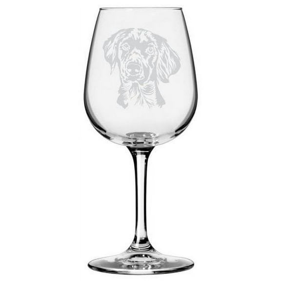Drentsche Patrijshond Dog Themed Etched All Purpose 12.75oz Libbey Wine Glass
