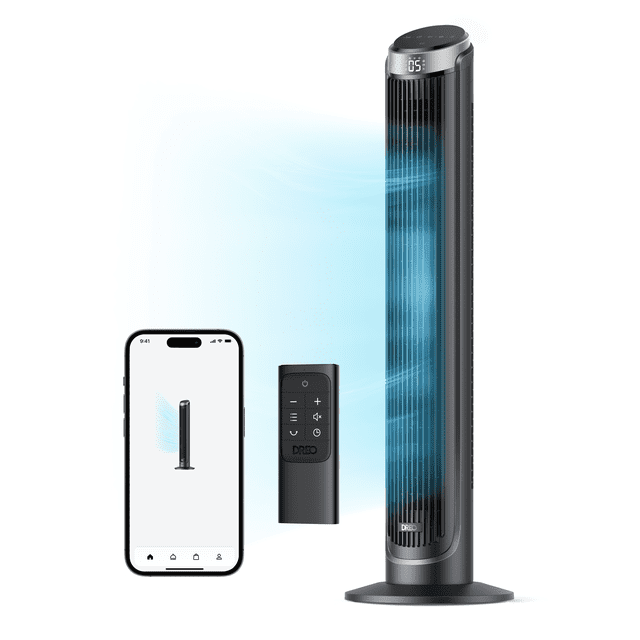 Dreo 4-Speed Wide Angle Oscillation Tower Fan