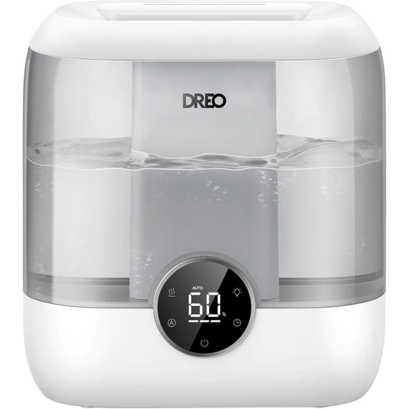 Dreo 6L Humidifiers for Bedroom, Quiet Supersized Cool Mist Ultrasonic Humidifier with Diffuser, 60 Hour Runtime for Home, Nursery, Plant, Gray