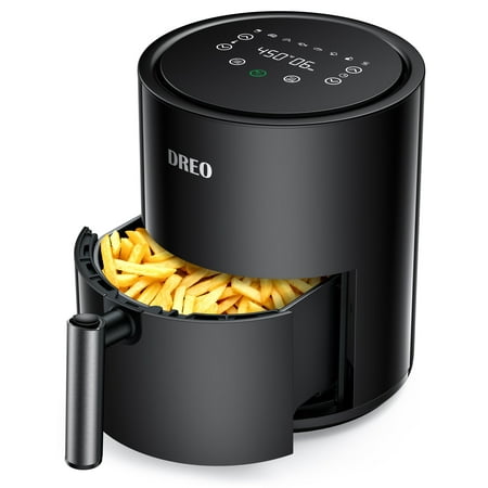 Dreo, Air Fryer, 4 Quart, 100? to 450?, 9-in-1, 50 Recipes, 9 Cooking Functions on Easy Touch Screen