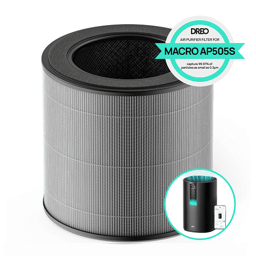 DREO Air Purifier Replacement Filter for DR-HAP005S Black, 1 pack