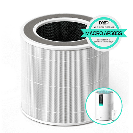 Dreo Air Purifier Replacement Filter for DR-HAP005S White, 1 Pack