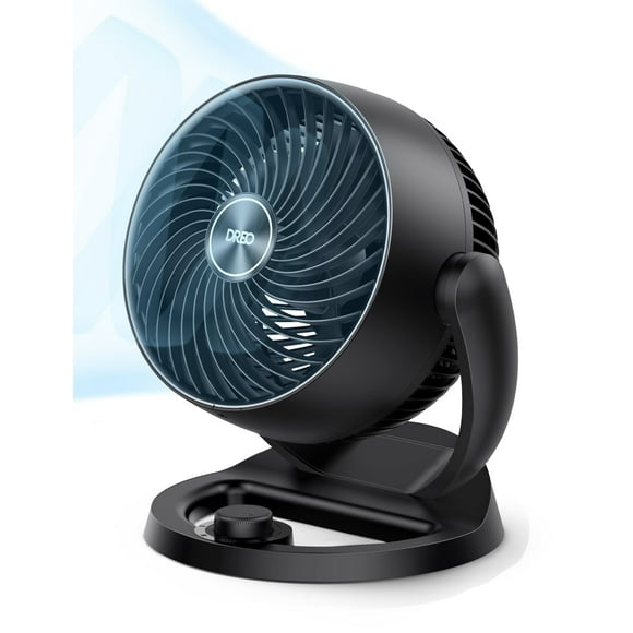Dreo Fan for Bedroom, 12 Inches, 70ft Powerful Airflow, 28db Quiet Table Air Circulator Fans for Whole Room, 120° Adjustable Tilt, 3 Speeds, Desktop Fan for Home, Office, Kitchen
