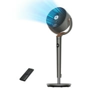 Dreo Fan for Bedroom, 120° Oscillating Standing Fans,Quiet Floor Fan with DC Motor, 85ft Pedestal Fans for Room,8 Speeds, 3 modes, 20dB, 120° Manual Vertical, 35-40" Adjustable Height, 8H Timer,Grey