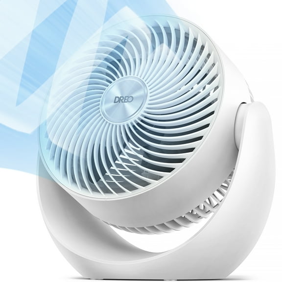 Dreo Fan for Bedroom, Ultra Quiet 28dB 11 Inch Table Fans, 60ft Strong Airflow, 120° Vertical Adjustment, 3 Speeds, Air Circulator for Desk, Room, Office