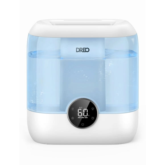 Dreo Humidifier for Room, 6L Quiet Cool Mist Top-Fill Humidifiers with Diffuser, Touch Control, Lasts up to 60 Hours, 12H Timer, Night Light, Ultrasonic Humidifiers for Home, Baby Bedroom, Blue