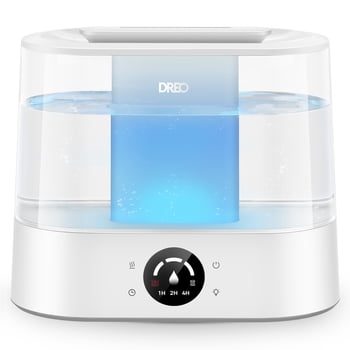 DREO 4L Cool Mist Humidifier for Large Room, 36H Long Runtime Top-Fill Humidifiers, Essential Oil Aroma Pad Tray, 28dB Quiet Ultrasonic Humidifier for Home, Touch Control