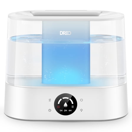 DREO 4L Cool Mist Humidifier for Large Room, 36H Long Runtime Top-Fill Humidifiers, Essential Oil Aroma Pad Tray, 28dB Quiet Ultrasonic Humidifier for Home, Touch Control