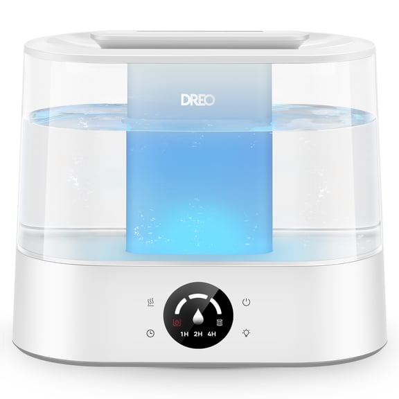 DREO 4L Cool Mist Humidifier for Large Room, 36H Long Runtime Top-Fill Humidifiers, Essential Oil Aroma Pad Tray, 28dB Quiet Ultrasonic Humidifier for Home, Touch Control