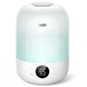 DREO Cool Mist Humidifier for Room, 3.7L Top-Fill & 35H Runtime Ultrasonic Humidifier, Custom Humidity Setting, Light Indicator & Aroma Tray, 26dB Quiet Humidifier for Home, Baby Bedroom, White