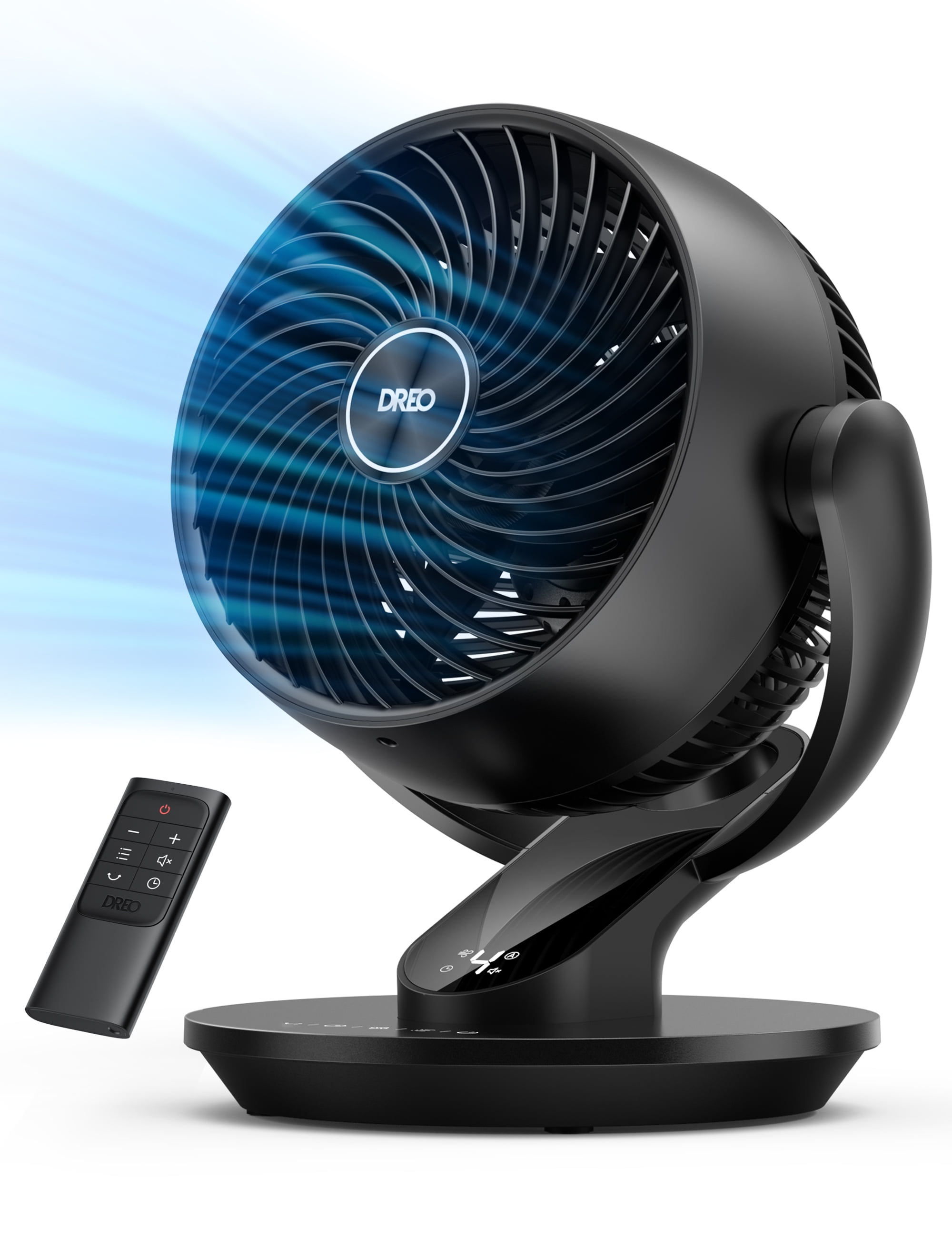 Dreo Oscillating Fan for Bedroom, 9 inch Quiet Table Fans for Home Whole  Room, 70ft Powerful Airflow, Desk Air Circulator Fan with Remote, 120°  Adjustable Tilt, 4 Speeds, 8H Timer, for Office