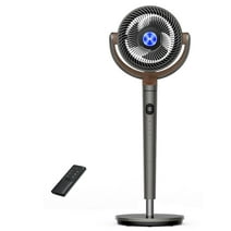 Dreo Pedestal Fans for Home, 8 Speeds, 3 Modes, 120°+120° Oscillating Quiet Fan for Bedroom, 80ft Standing Floor Fan with Remote, DC Motor 23db, 8H Timer, 35-40 Inch Adjustable Height