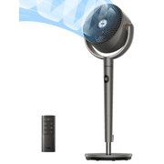 Dreo Quiet Osciallating Pedestal Fan, 9 Speeds, 3 Modes, 120°+120° Oscillating Quiet Fan for Bedroom, 80ft Standing Floor Fan with Remote, DC Motor 23db, 8H Timer, 37-42 inch Adjustable Height
