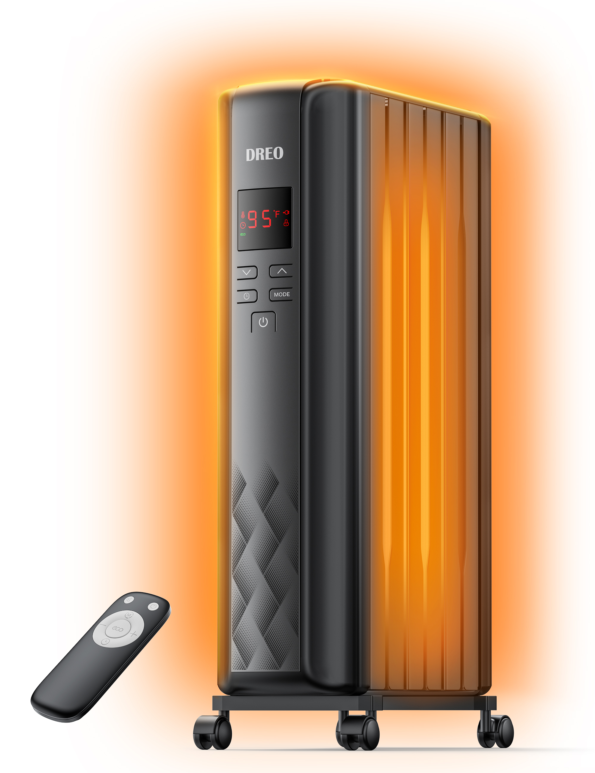 Optimus 1500 W Portable Oil Filled Radiator Heater; White (h6010