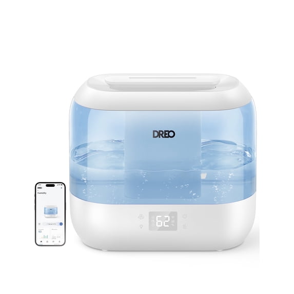 Dreo Smart Humidifier for Room, 4L Top Fill Cool Mist Humidifier,Touch/APP/Voice Control,40H Runtime, Essential Oil Diffuser with Nightlight,Air Humidifiers for Home, Baby Bedroom, Blue