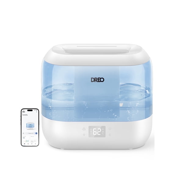 Dreo Smart Humidifiers for Room, 4L Top Fill Cool Mist Humidifier,Touch/APP/Voice Control,40H Runtime, Essential Oil Diffuser with Nightlight,Air Humidifiers for Home, Baby Bedroom, Blue