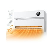 Dreo Smart Wall Heater for Indoor,1500W Quick Heating,Remote/App Control,120° Vertical Oscillation,Adjustable Thermostat,24H Timer,Quiet Space Heater for Bedroom,White