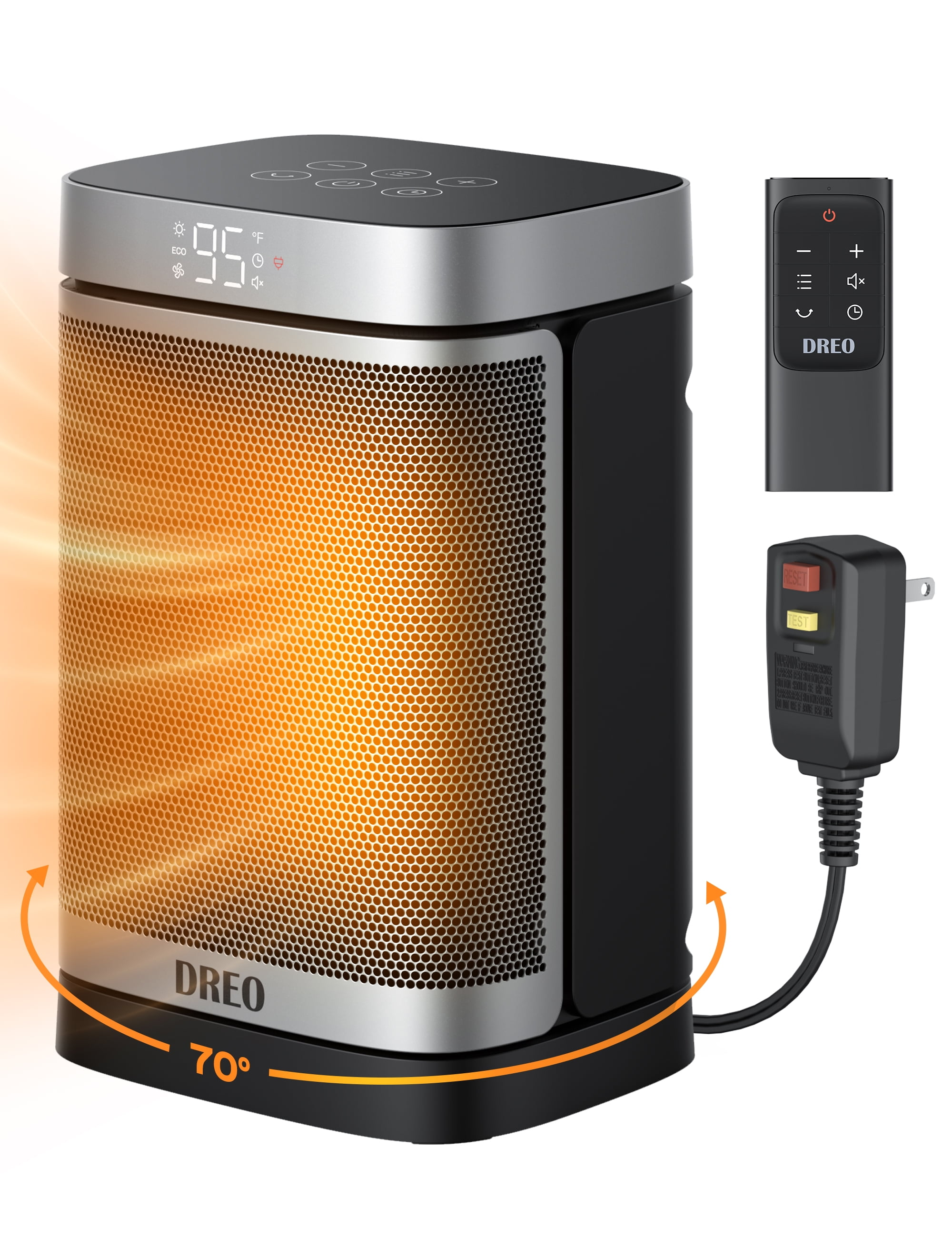 Dreo 2023 Space Heater, Portable 1500W, 40-95°F Thermostat, 70 ...