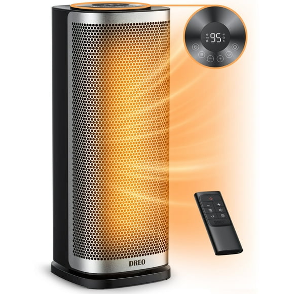 Dreo Space Heater for Home, 70 Oscillating with Tip-over & Overheat Protection, Electric Heater 1500W with Remote, 1-12H Timer, Quiet Heaters for Inside