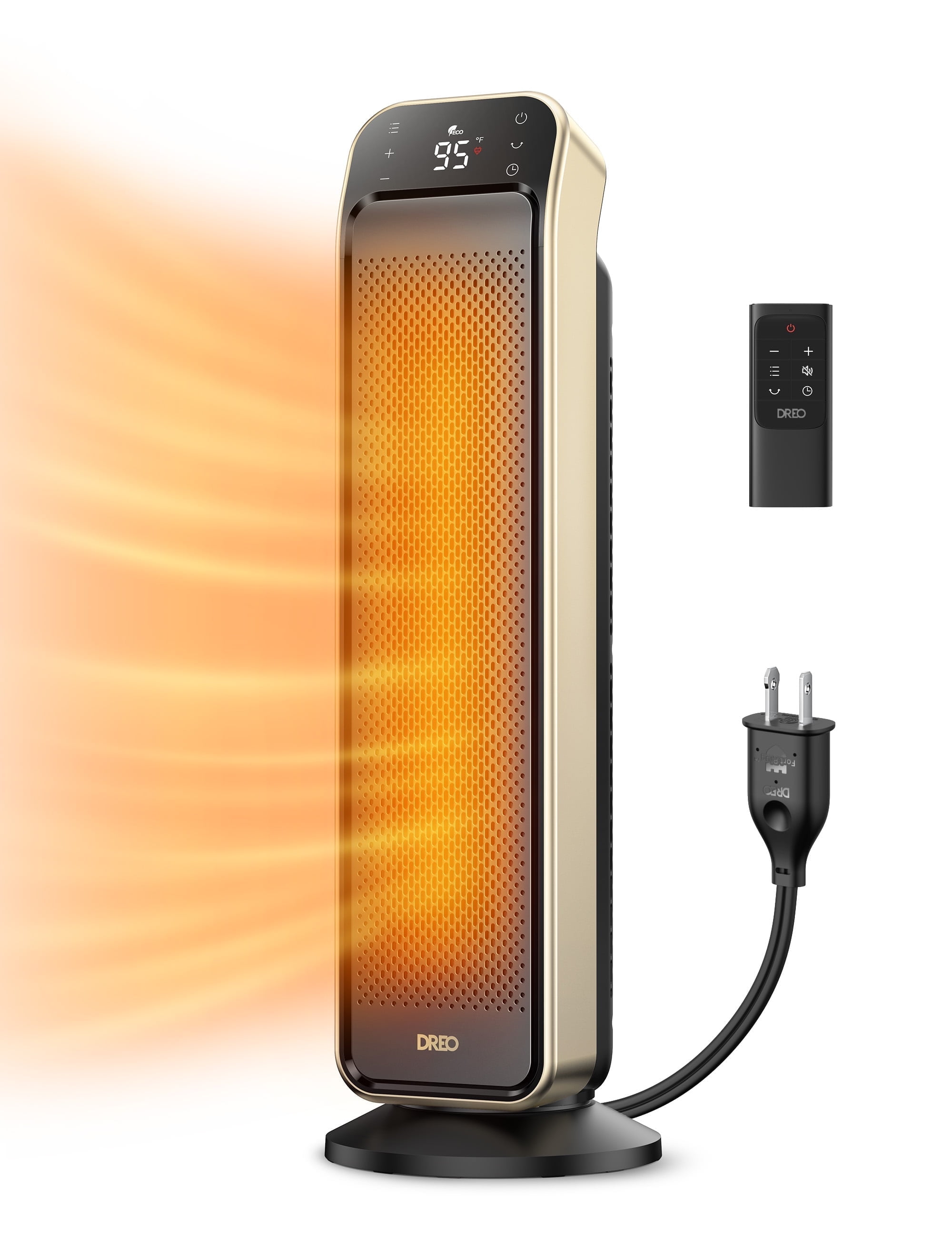 Dreo Space Heater , 25" 11.5ft/s Fast Portable with Remote and Anti ...