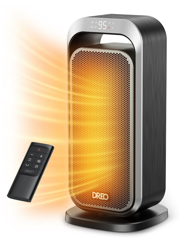 Dreo Space Heaters for Inside, 2023 New Portable Electric Heater with Remote, 70° Oscillation, 1500W PTC Ceramic Fast Safety Heater with Thermostat, ECO Mode, 12H Timer, Heater for Office, Bedroom