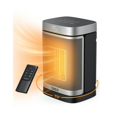Dreo Space Heaters for Home, Portable Heater with Remote, 70° Oscillation, 1-12h Timer, 1500W PTC Electric Heater with Thermostat for Inside, Office