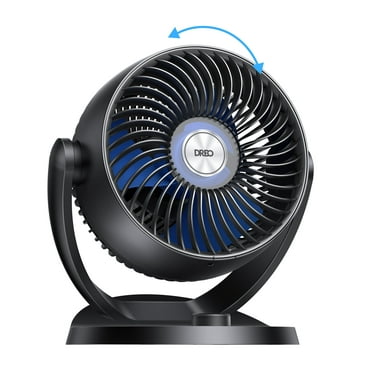 Dreo TurboPoly™ Table Fans for Home, Whole Room Air Circulator Fan, 70ft Powerful Airflow, 120° Adjustable Tilt, 28db Low Noise, 3 Speeds, 12 inch Quiet Small Desk Fan for Bedroom, Office