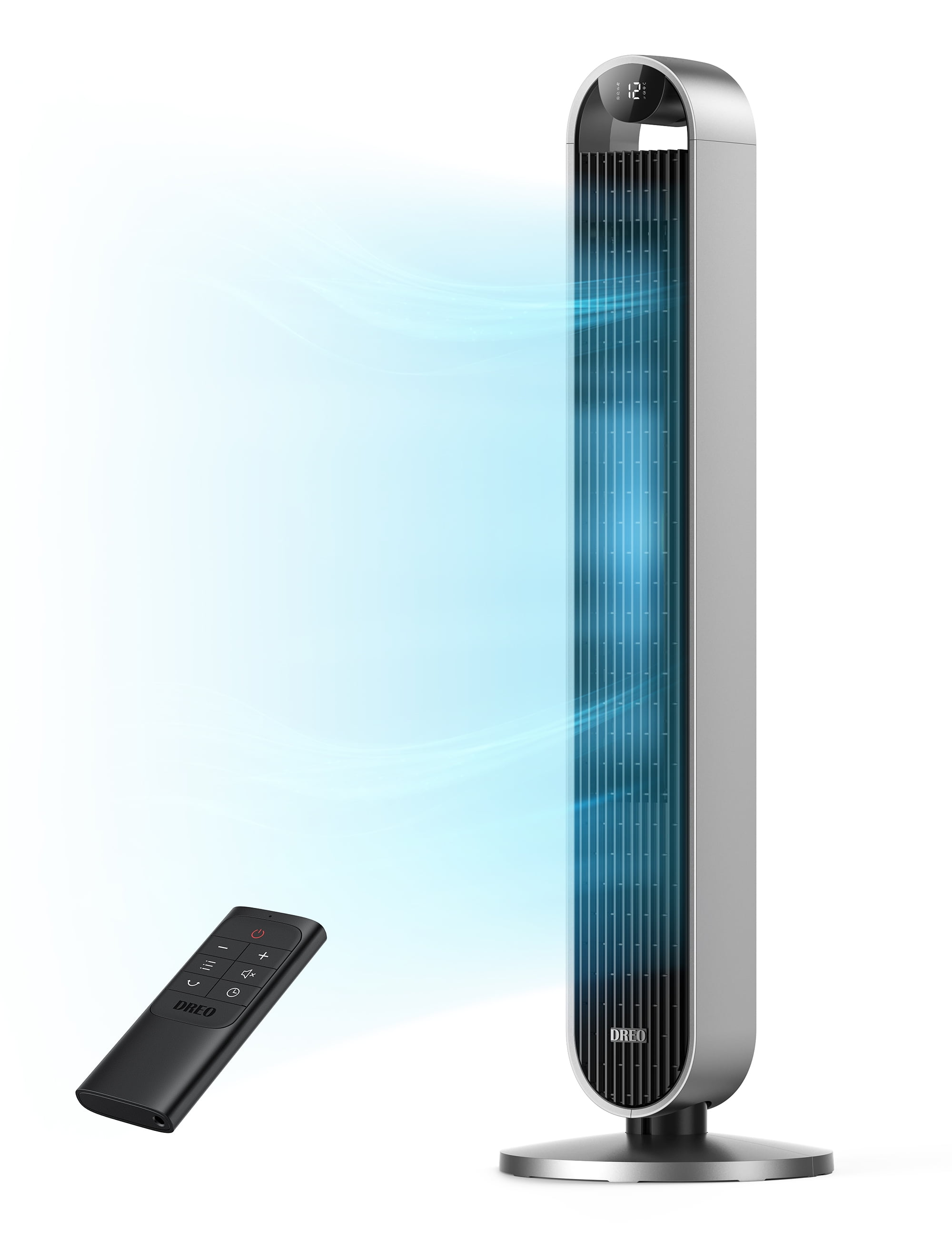 Dreo Tower Fan with Remote 42 Inch Floor Fan with 120° Ultra Wide u0026  Customizable Oscillation, Hyper Wind 12 Speeds u0026 More Silent, 12H Timer,  Bladeless Fans for Bedroom, Home u0026 Office - Walmart.com