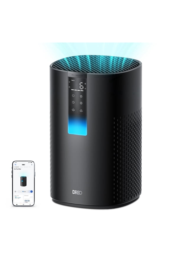 HEPA Air Purifier for Large Room up to 1600 Sq.ft/2H, Smart Purificador for Allergies and Asthma, Remove 99.97% Pet Hair, 5-Stage Filter with PM2.5 Air Quality Display, 18W DC Motor Energy-Save