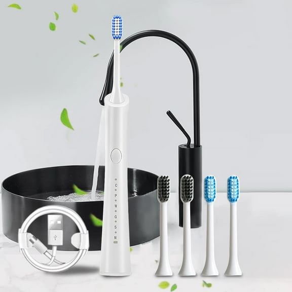 Dreparja 32000 Times/min High FrequencyElectric Toothbrush for Adults and Kids- High Power Rechargeable Toothbrushes with 5 Brush Heads,6 Adjustable Modes Electric Toothbrush