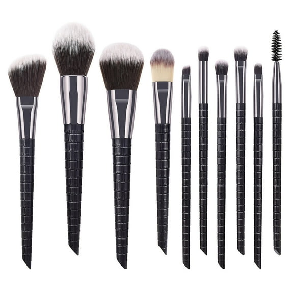 Dreparja Clearance 10 Makeup Brushes Set Pattern Foundation Brush Eye Shadow Brush Eyelash Brush Makeup Tool