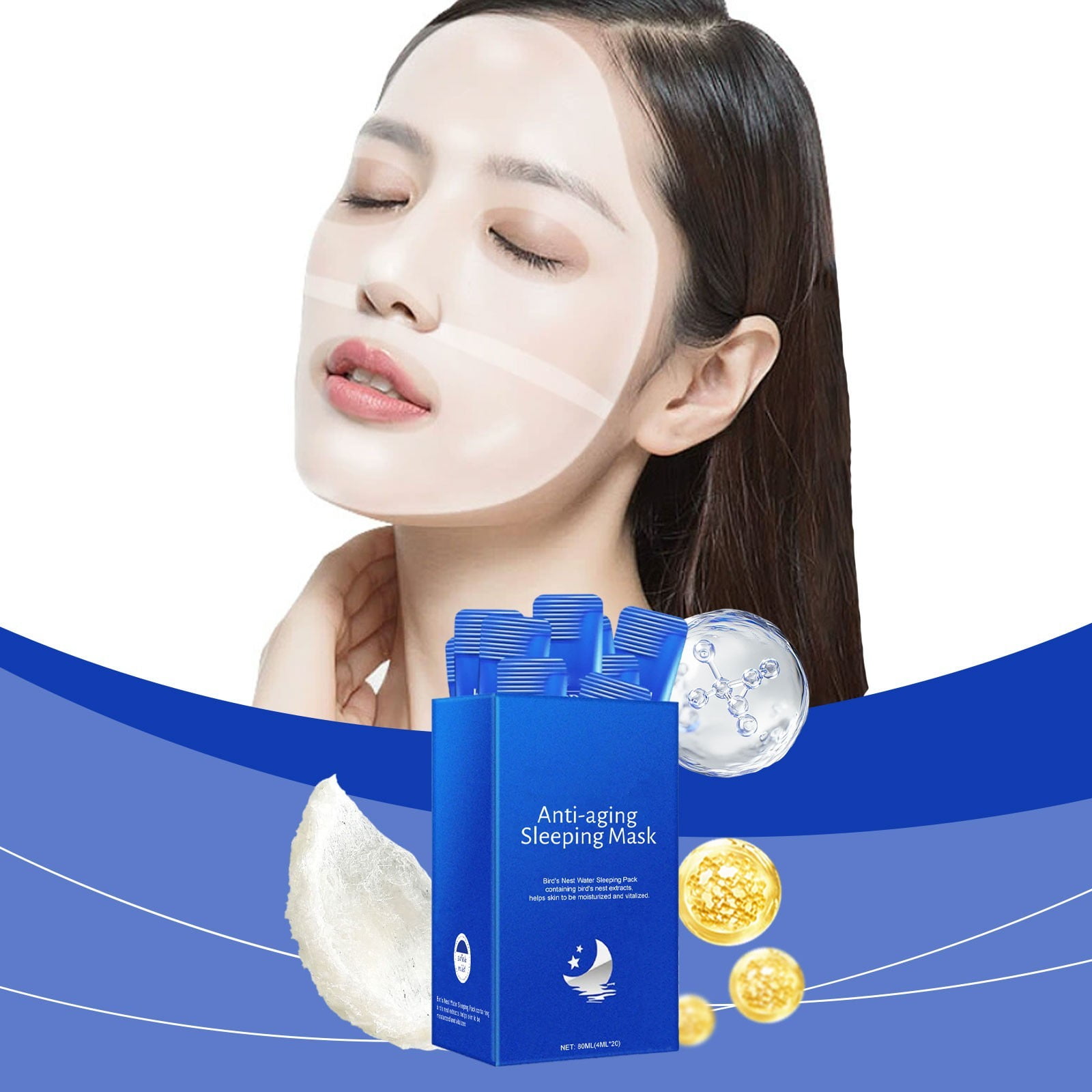 Dreparja Holiday Deals AntingAging Fine Lines Sleeping Mask Nourishes Skin 80ml