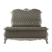 Dresden Queen Bed in Vintage Bone White & PU