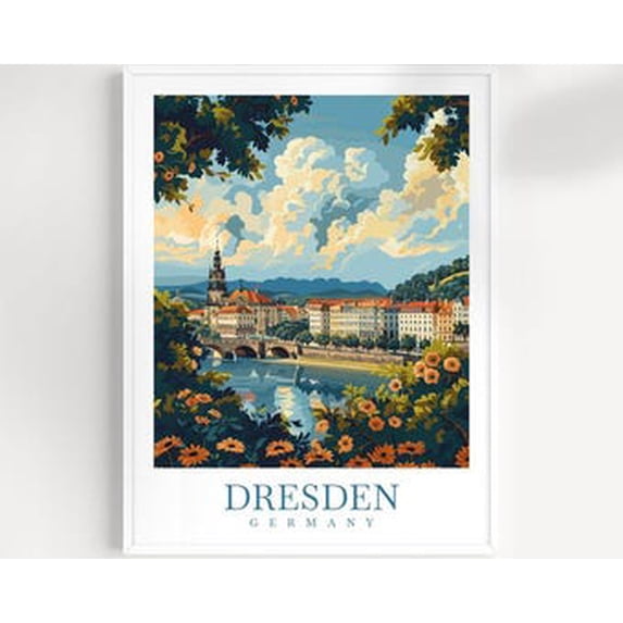 Dresden Travel Germany Poster, Travel Inspired Home, Office And Gallery ...