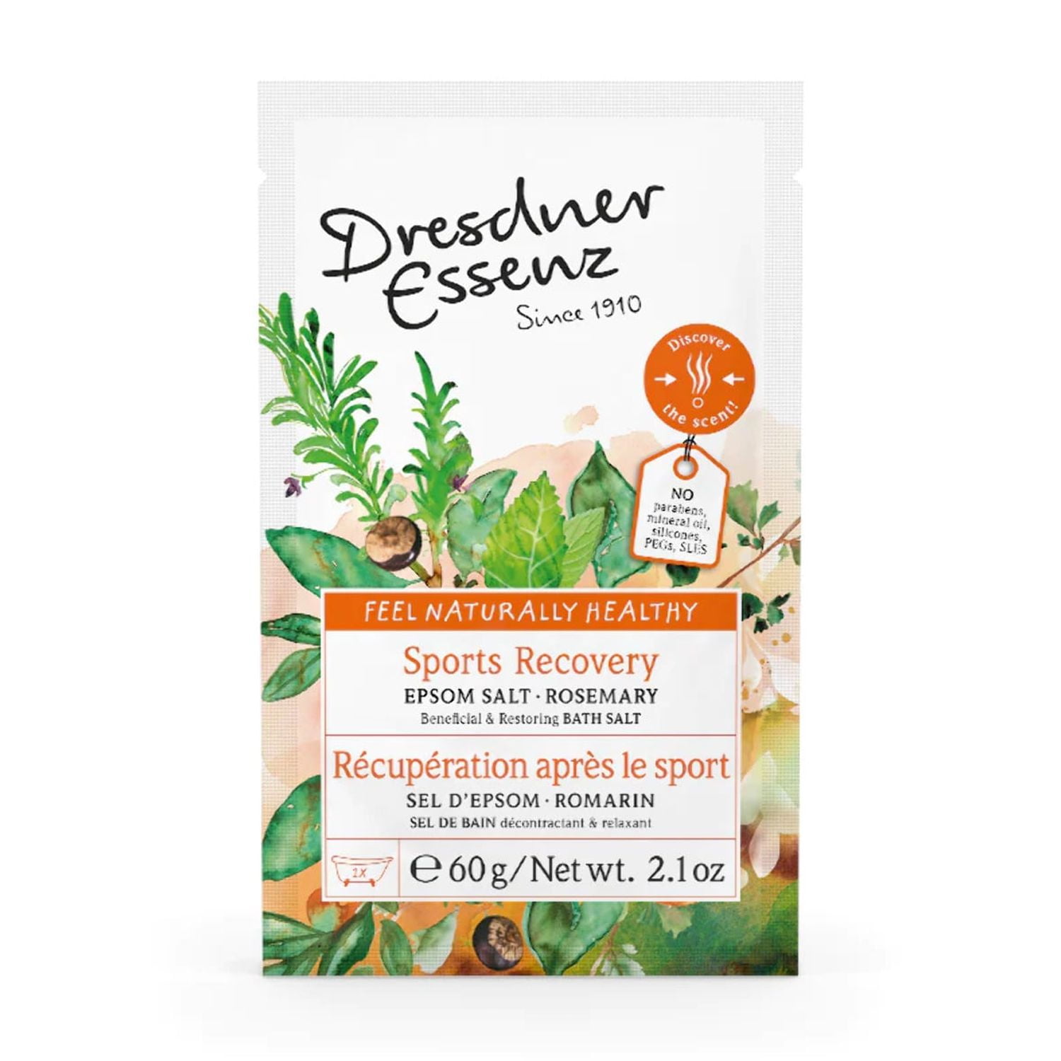 Dresdner Essenz Naturally Healthy Bath Salt Sports Recovery (Epsom Salt