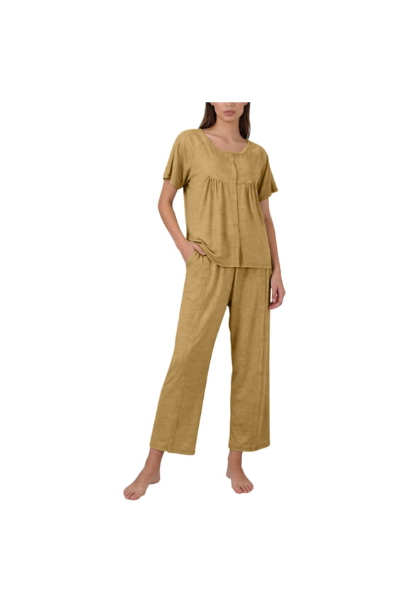 2 Piece Sets Sets Post Surgery for Women Men Short Sleeve Crew Neck Top Matching Tear Away Shorts Two Piece Sets Adaptive Lightweight Plus Size Lounge Sets M