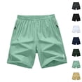 thumbnail image 1 of Dresfit Athletic Shorts for Men Drawstring Quick Dry Gym Shorts Summer 2026 Zipper Pockets Elastic Waist Short Pants Big and Tall Breathable Bermuda Shorts L, 1 of 5