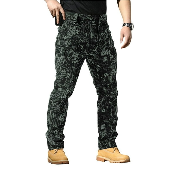 Dresfit Athletic Sweatpants for Men Big and Tall Quick Dry Pants Elastic Waist Waterproof Exercise Trousers Straight Leg Stretch Jogging Joggers with Zipper Pockets Black 3XL