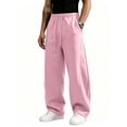 thumbnail image 1 of Dresfit Baggy Sweat Pants for Men Drawstring Big and Tall Wide Leg Sweatpants Fall Winter Uncuffed Athletic Trousers Straight Leg Lightweight Lounge Joggers S, 1 of 7