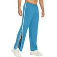 thumbnail image 1 of Dresfit Baggy Sweat Pants Mens Lightweight Track Pants Drawstring Breakaway Post Surgery Sweatpants Y2k Tear Away Tear Away Full Open Joggers Sky Blue 2XL, 1 of 5
