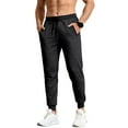 thumbnail image 1 of Dresfit Big and Tall Joggers for Men Long Cuffed Sweat Pants Fleece Lined Regular Fit Workout Thermal Sweatpants Slim Fit Breathable Gym Track Pants with Pockets Black 3XL, 1 of 9