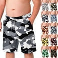 thumbnail image 1 of Dresfit Big and Tall Shorts for Men Drawstring Camo Cargo Shorts 2026 Summer Stretch Plus Size Short Pants Elastic Waist Adjustable Beach Work Shorts 5XL, 1 of 8