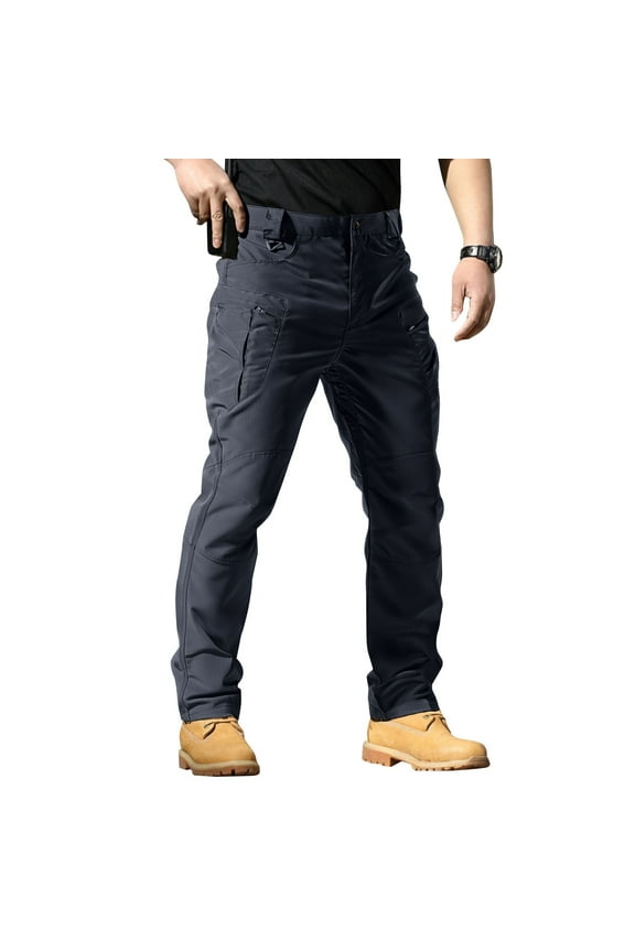 Cargo Pants Men Spring Waterproof Work Pants Big and Tall Ripstop Carpenter Trousers 2026 Water Repellent Strech Outdoor Pant with Multipockets Blue 2XL