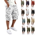 thumbnail image 1 of Dresfit Cargo Shorts Mens Long Drawstring Camo Shorts 2026 Summer Baggy Hiking Bermuda Shorts Knee Length Loose Big and Tall Athletic Sweat Shorts S, 1 of 7