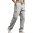thumbnail image 1 of Dresfit Cargo Sweatpants for Men Elastic Waist Big and Tall Baggy Pants Casual 2026 Loose Uncuffed Hiking Sweat Pants Lounge Outdoor Trousers Light Gray XL, 1 of 7