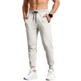 thumbnail image 1 of Dresfit Fleece Sweatpants Men Long Cuffed Joggers Fleece Lined Regular Fit Running Breathable Sweat Pants Thermal Lightweight Workout Track Pants with Pockets White S, 1 of 9