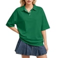 thumbnail image 1 of Dresfit Golf Shirts Womens Collared Polo Shirts Summer 2026 Button Down Short Sleeve Golf T Shirts Breathable Regular Fit Lightweight Tennis Tops L, 1 of 5