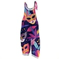 thumbnail image 1 of Dresfit Mardi Gras Romper for Women Sleeveless Wide Leg Overalls 2026 Patchwork Adjustable Strap Carnival Jumpsuit Plus Size Plus Size Outfits Purple Pink L, 1 of 4