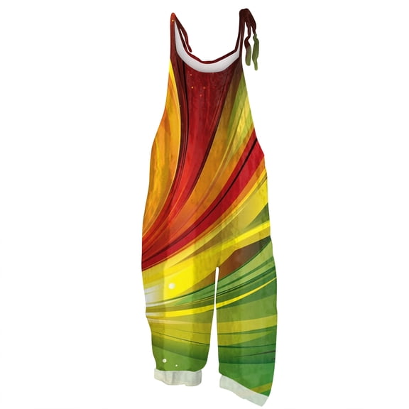 Dresfit Mardi Gras Romper Womens Wide Leg Patchwork Jumpsuit 2026 Adjustable Strap Sleeveless Carnival Overalls Petite Plus Size Loungewear Multicolor XL